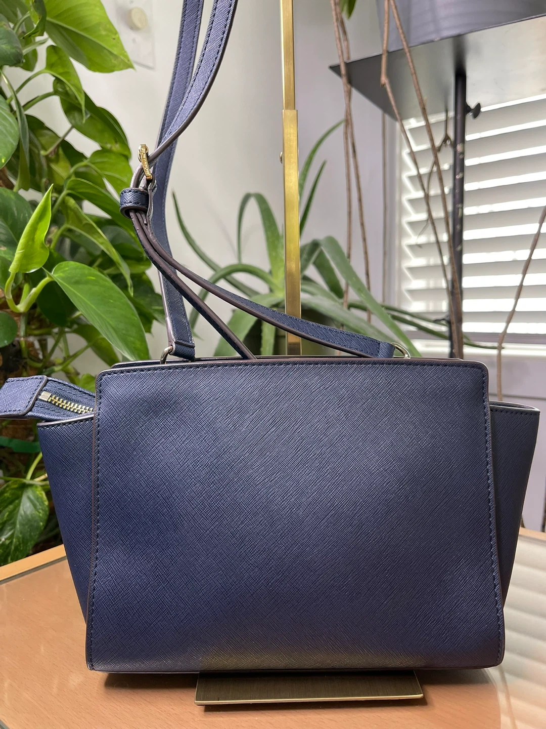 Michael Kors Navy Blue Leather Crossbody Bag - photo 3