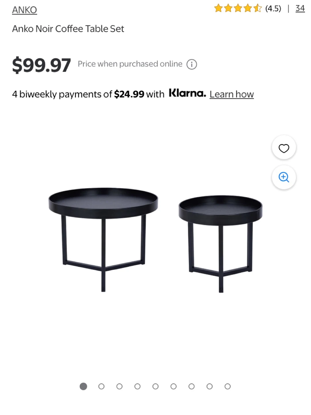 Anko Noir Coffee Table Set - photo 3