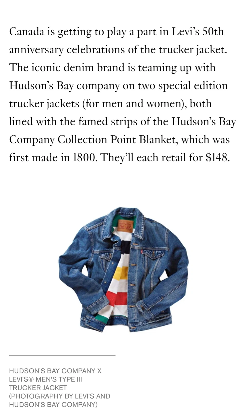 Levi's x Hudson's Bay Men's Type III Trucker Jacket
