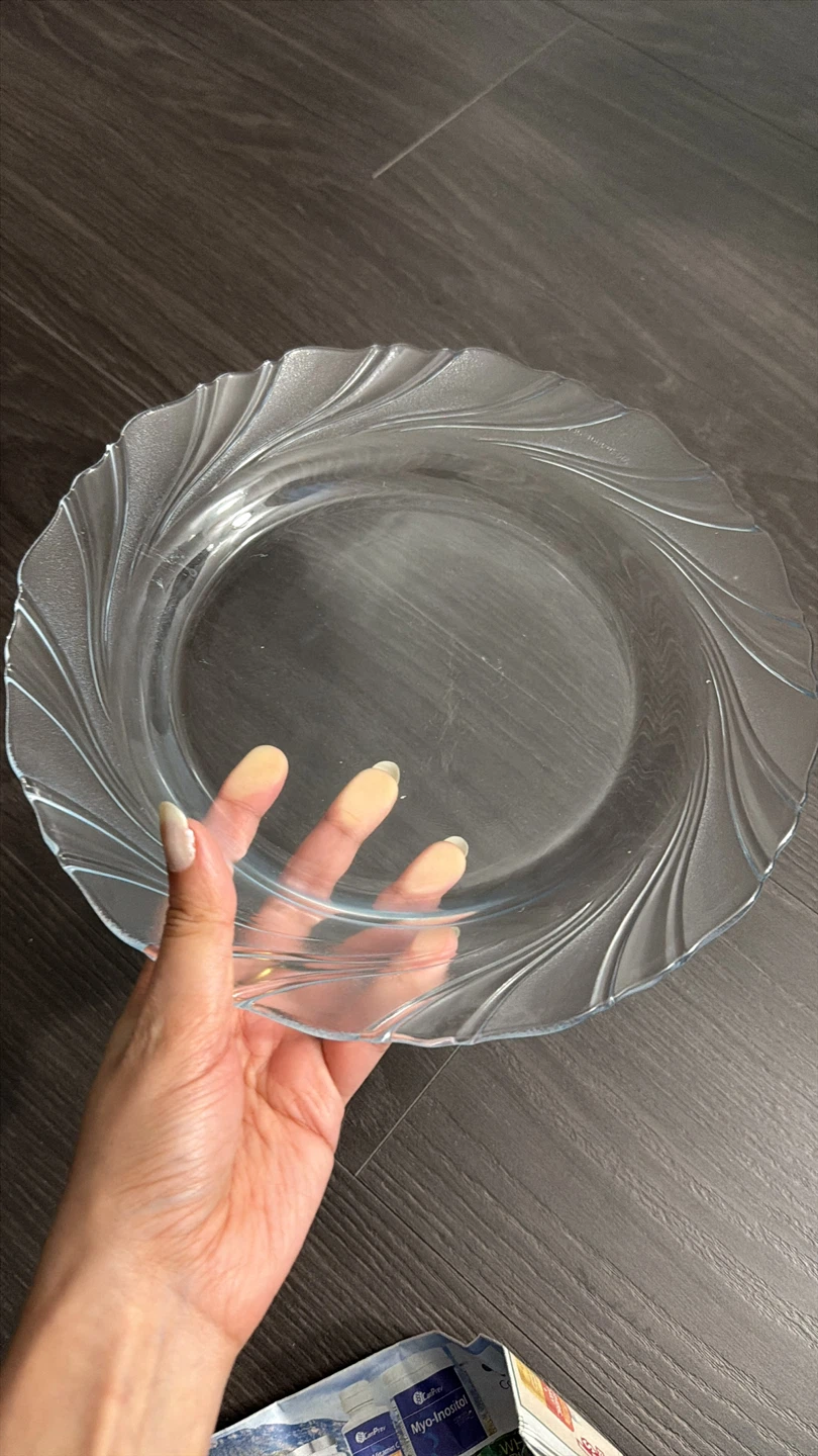 Clear Glass Serving Plate -NEW