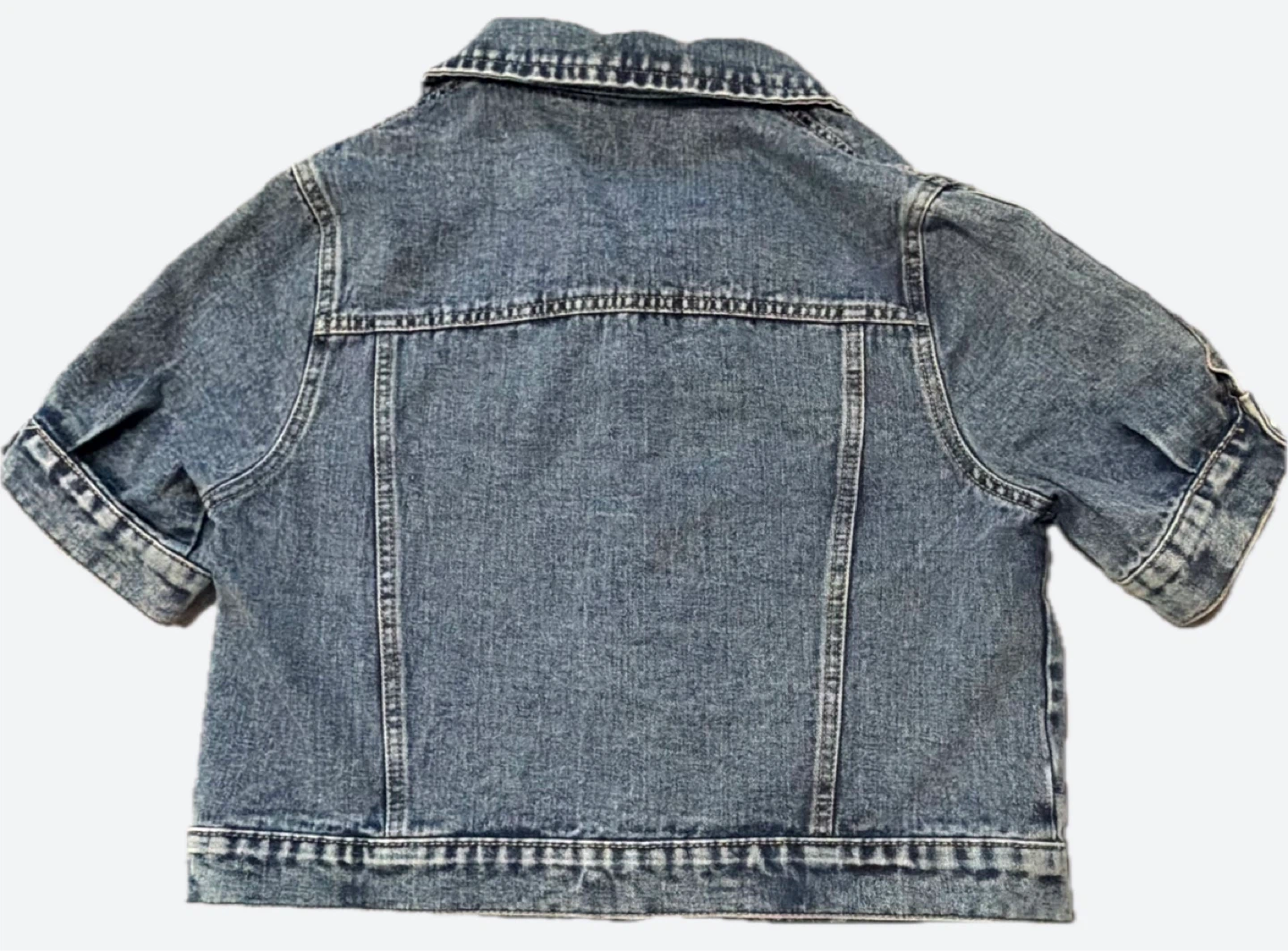 Short Sleeve Denim Jacket - photo 2