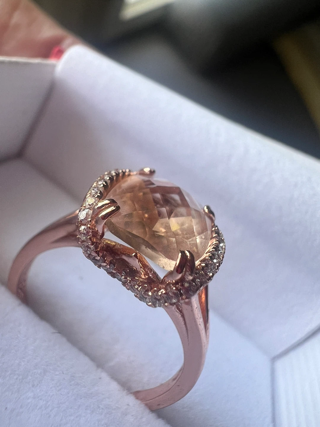 925 silver and morganite ring - photo 2