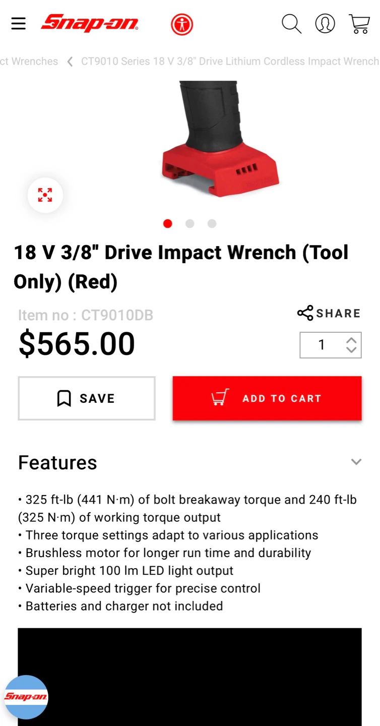 Snap-On Impact Wrench - photo 3