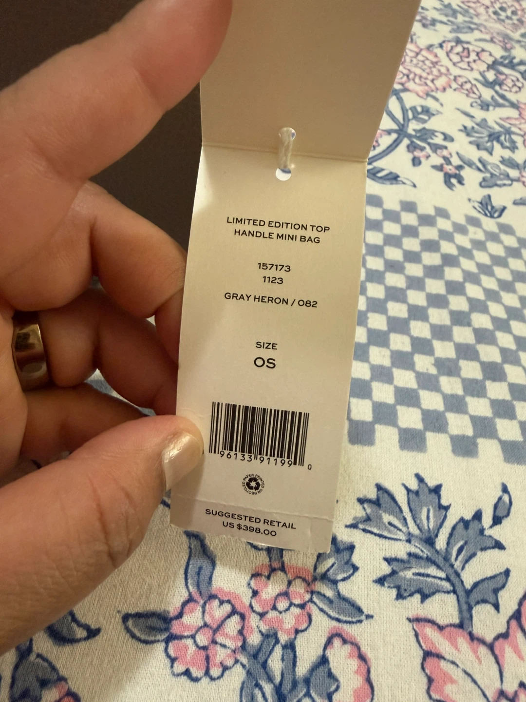 Tory Burch Limited Edition Top Handle Mini Bag - Gray Heron - photo 5