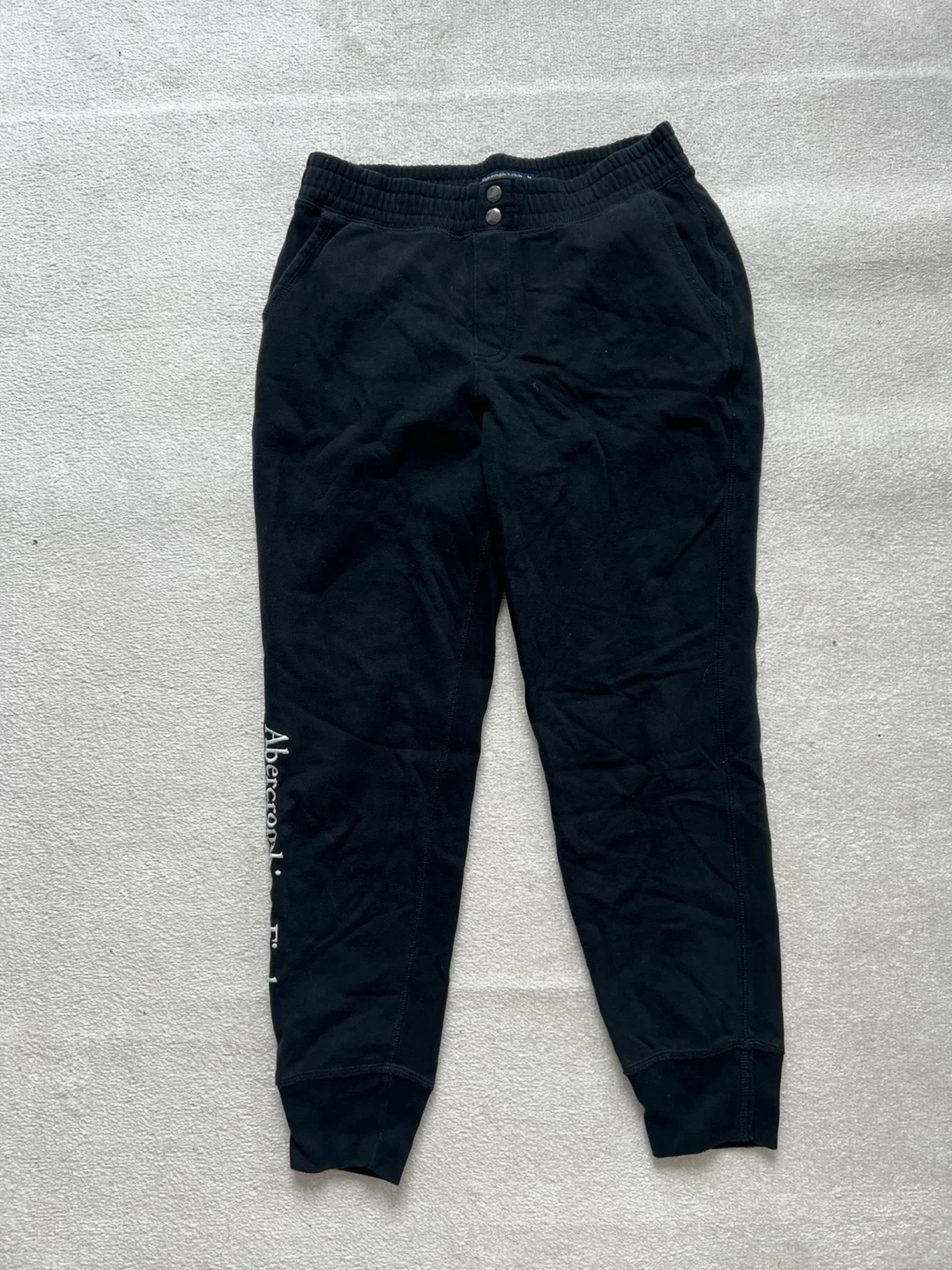 Abercrombie & Fitch Soft A&F Fleece Joggers - Black - Size M