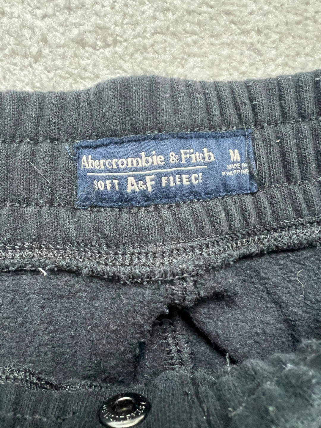 Abercrombie & Fitch Soft A&F Fleece Joggers - Black - Size M - photo 2
