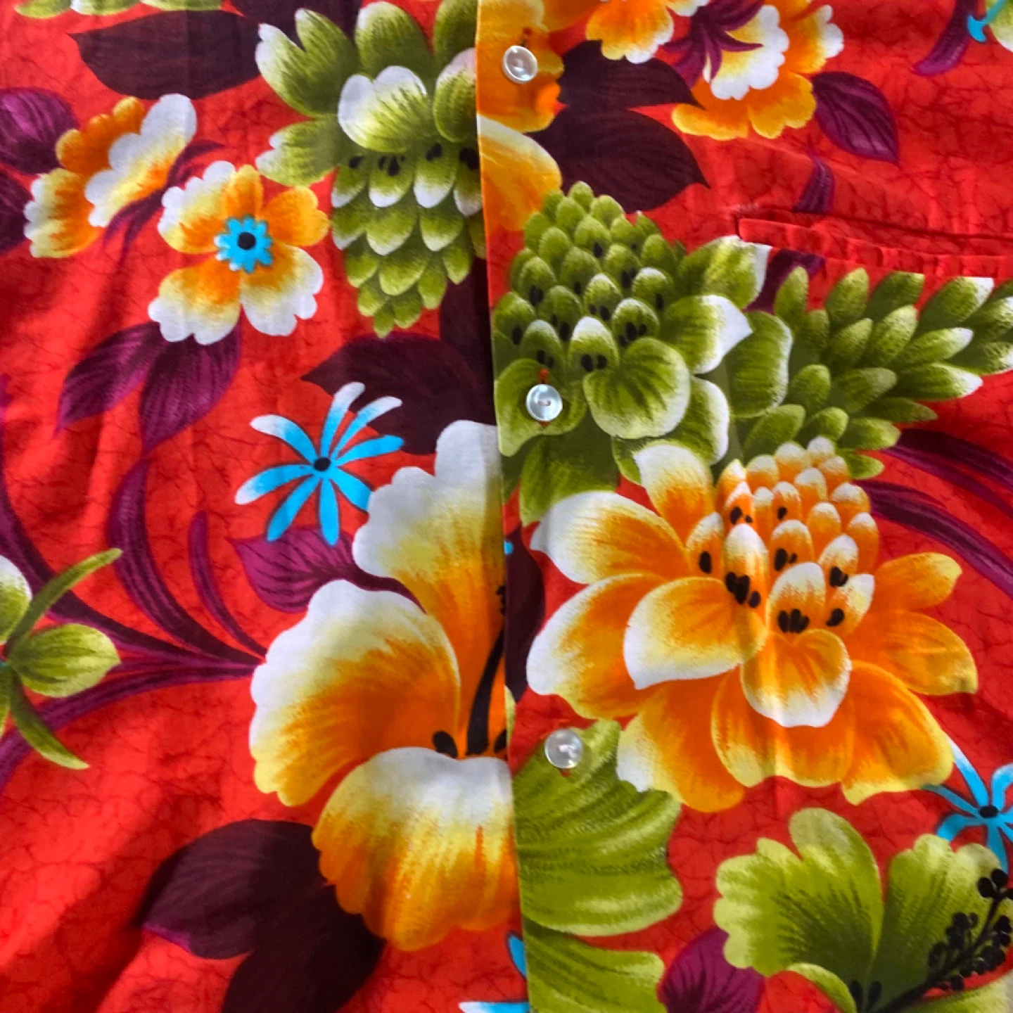 Penney's Hawaii Red Floral Short Sleeve Shirt - photo 2