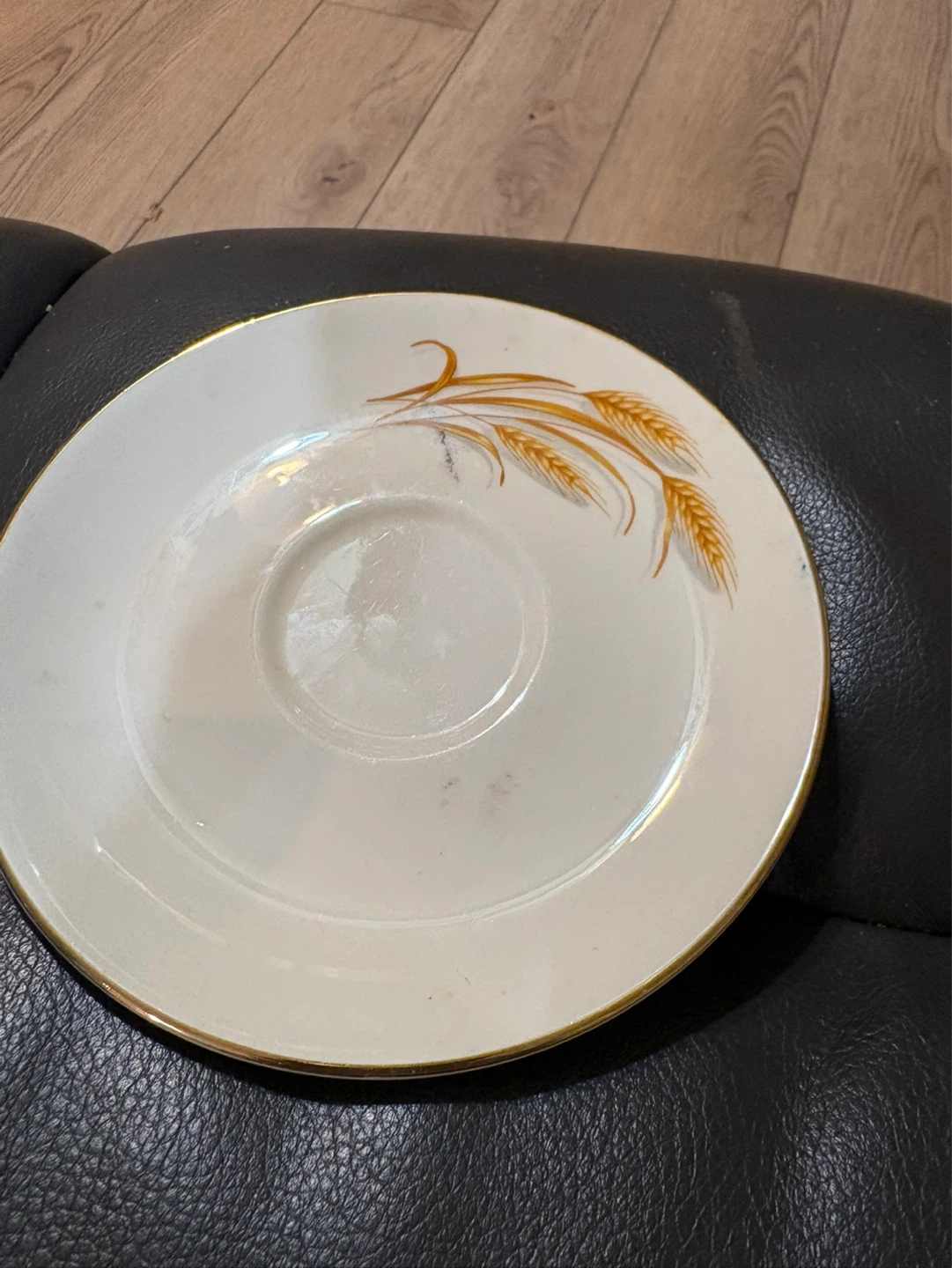 Vintage Wheat Pattern Teacup and Saucer Set - photo 2