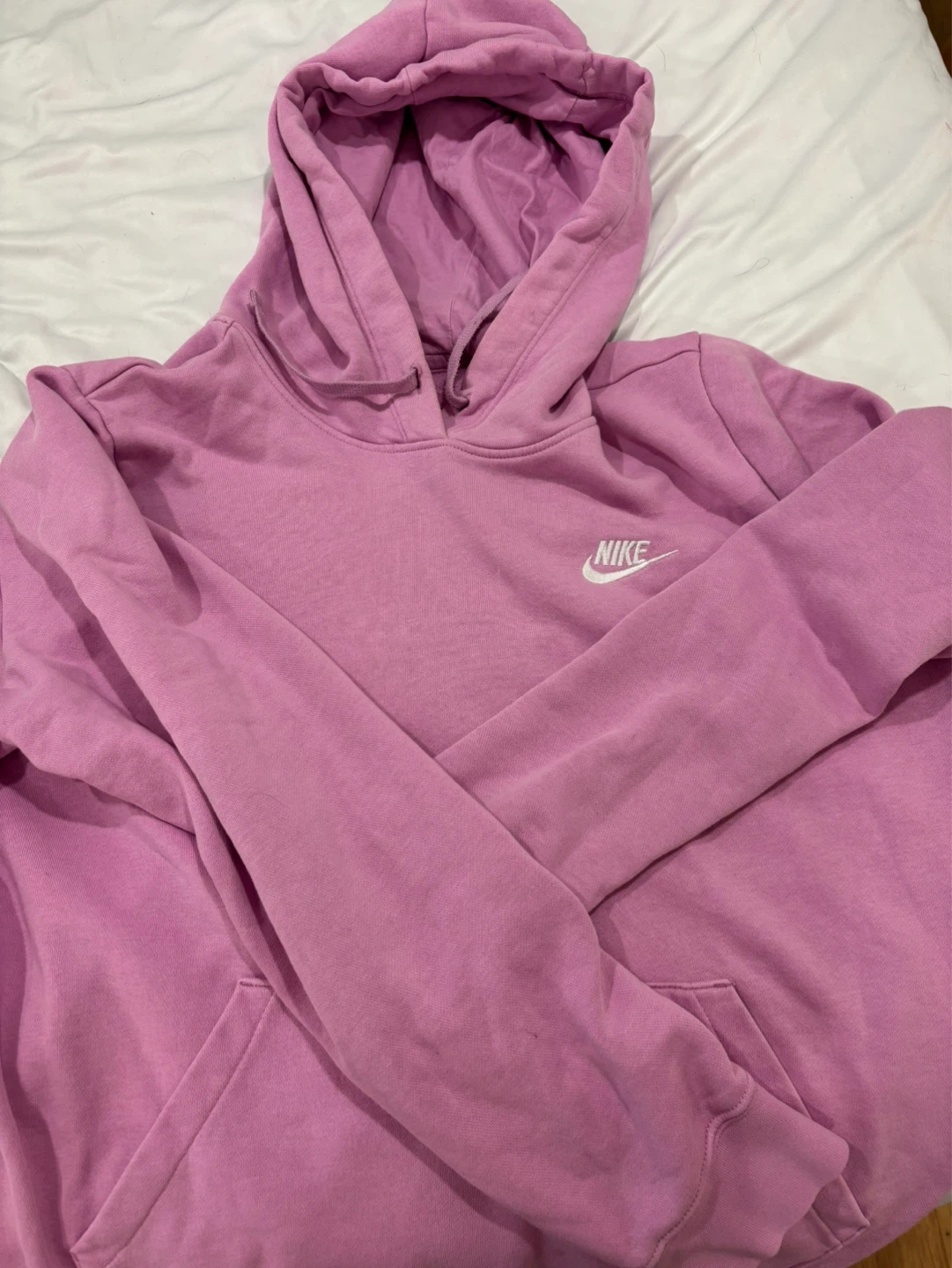 Nike Hoodie Pullover Sweatshirt - Pink - Size L