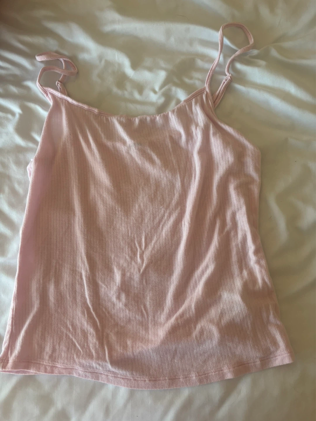 Garage Pink Ribbed Tank Top