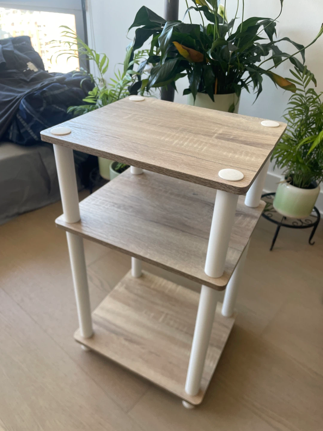 3-Tier Wood Grain Shelf Unit