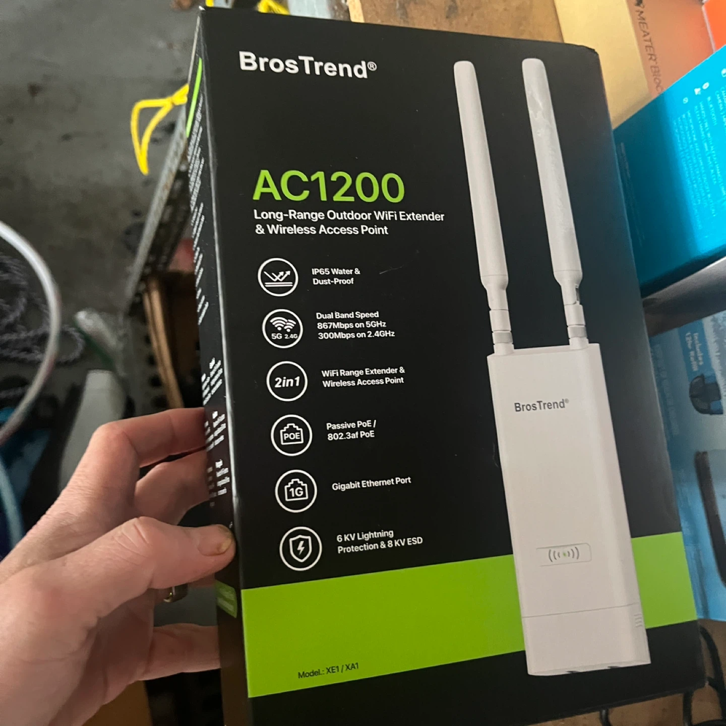 BrosTrend AC1200 Long-Range Outdoor WiFi Extender & Access Point
