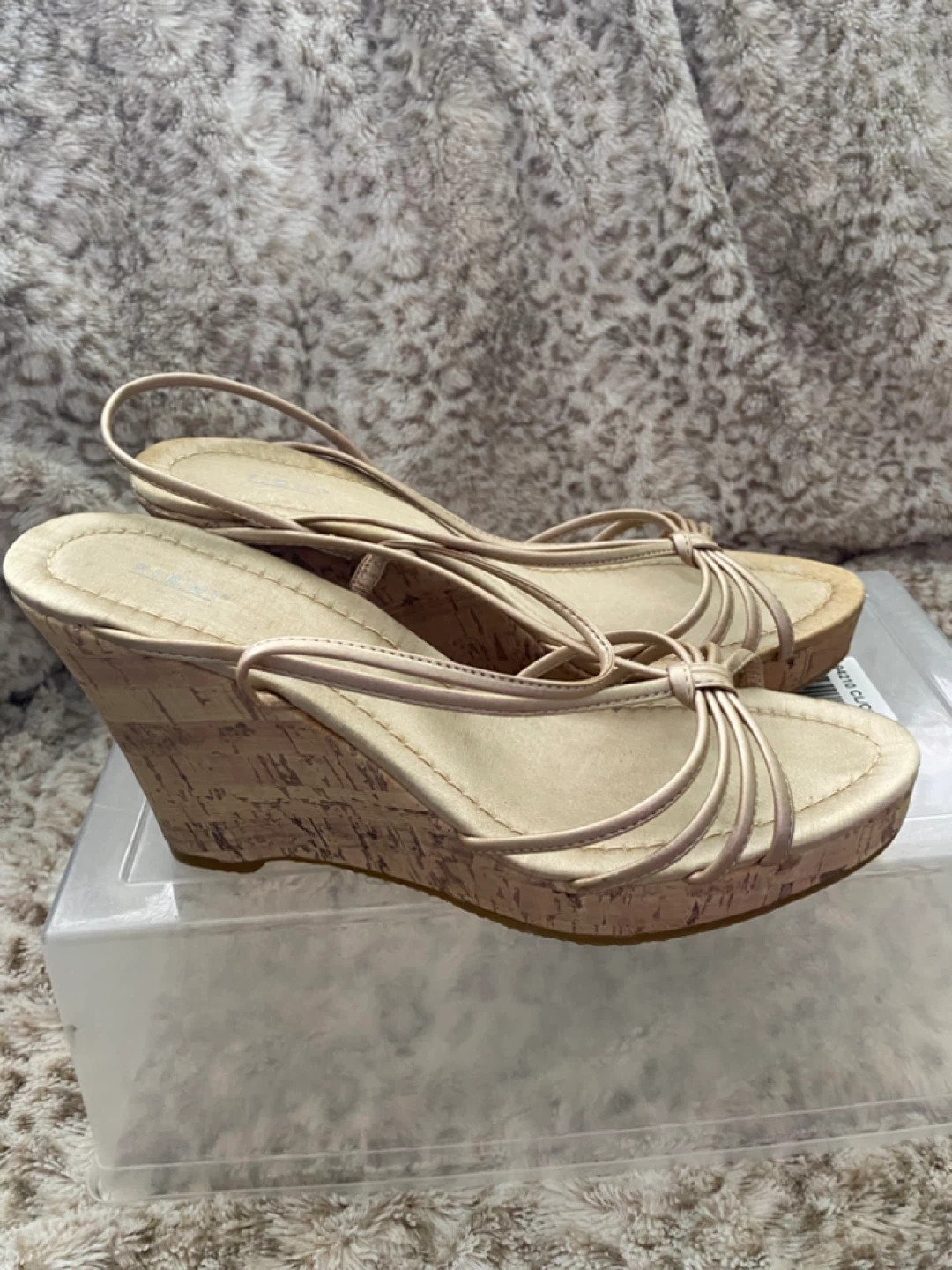 Gold Wedge Sandals size 7 - photo 2