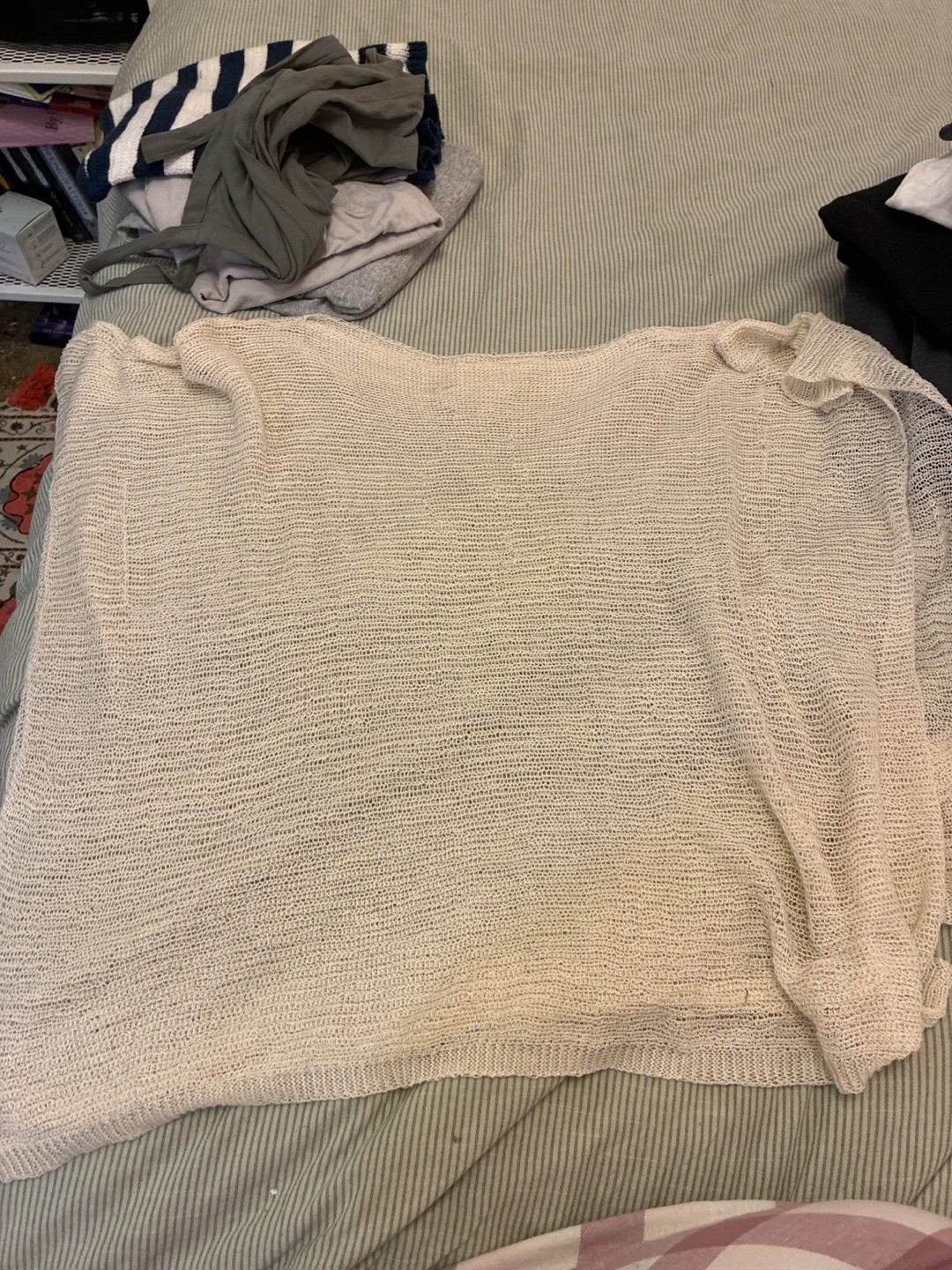 Cream Crochet Shawl