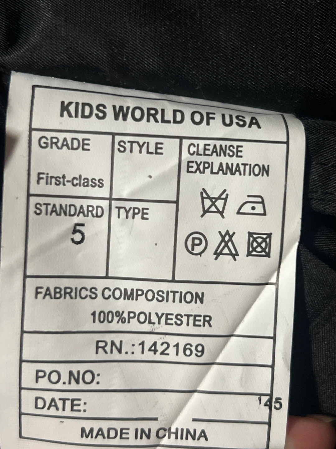 Kids World of USA Black Polyester Formal Suit - Size 5 - photo 2