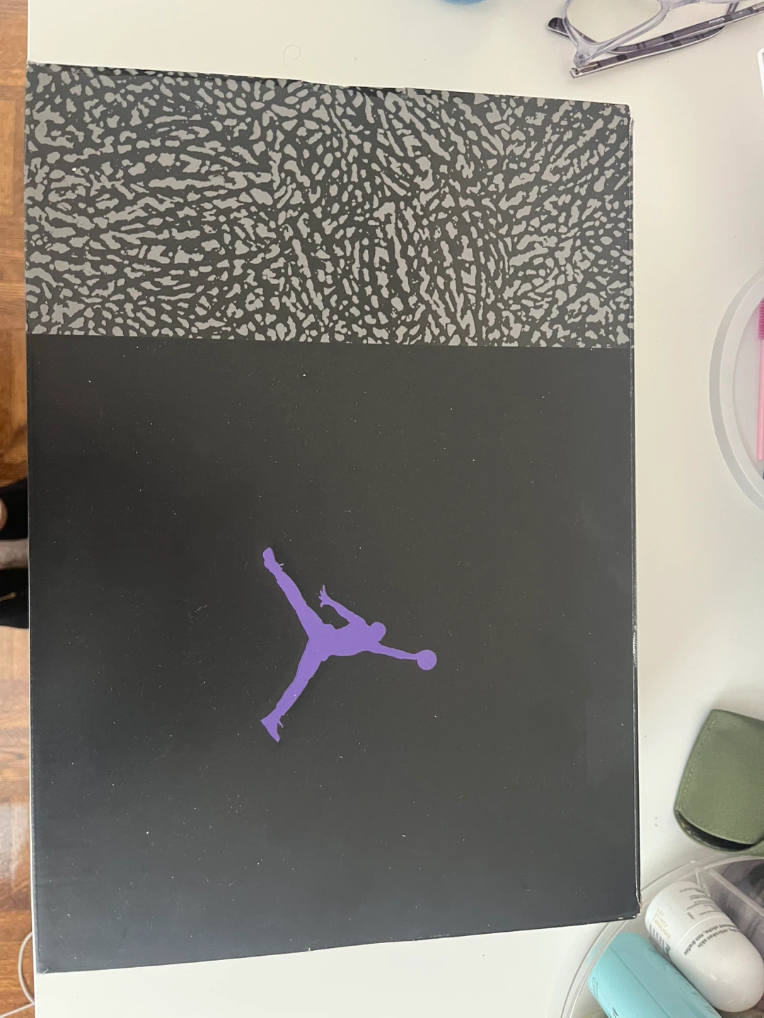 Air Jordan 3 Retro White/Black-Dark Iris Shoes Size 7 (EUR 40) - photo 2