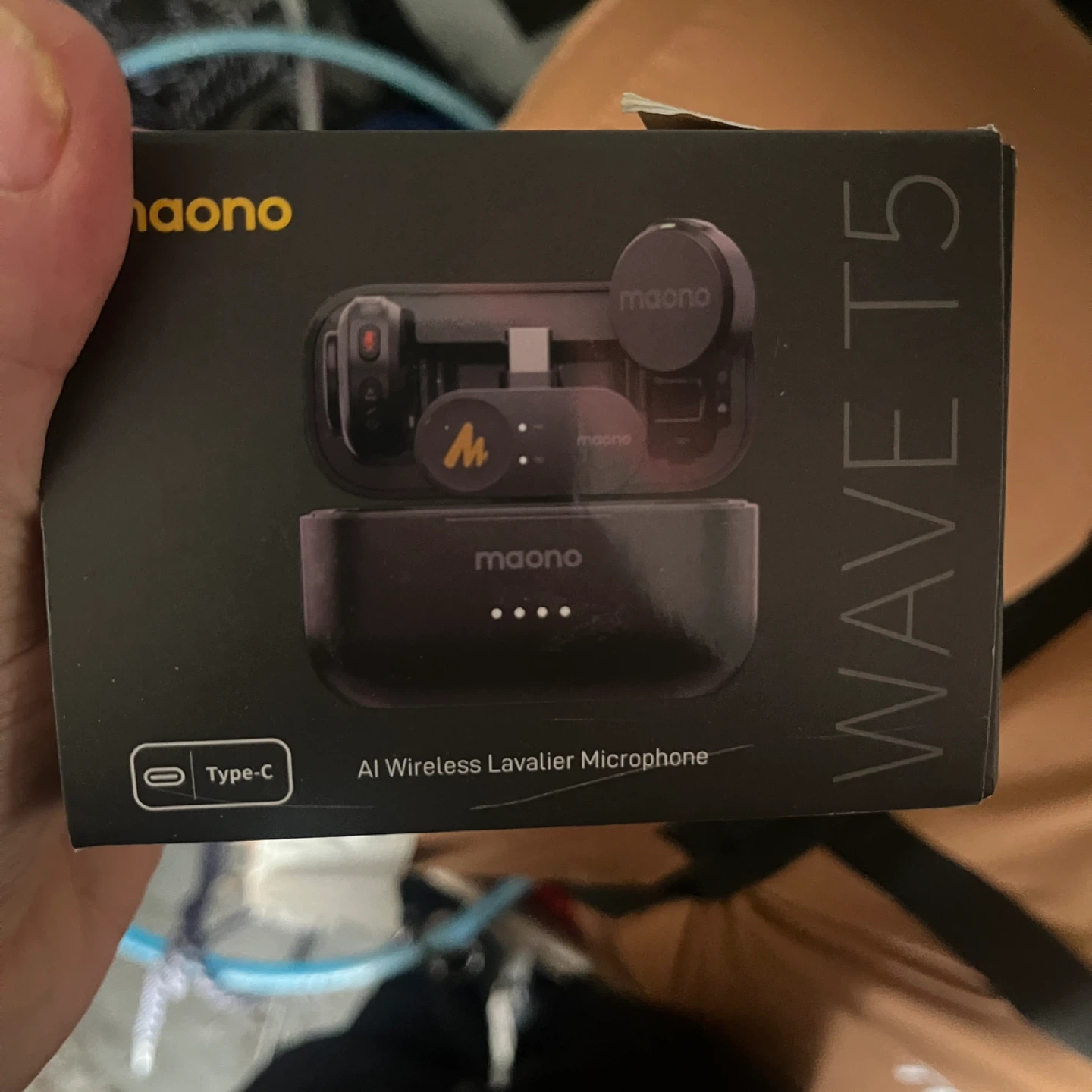 Maono Wave T5 AI Wireless Lavalier Microphone