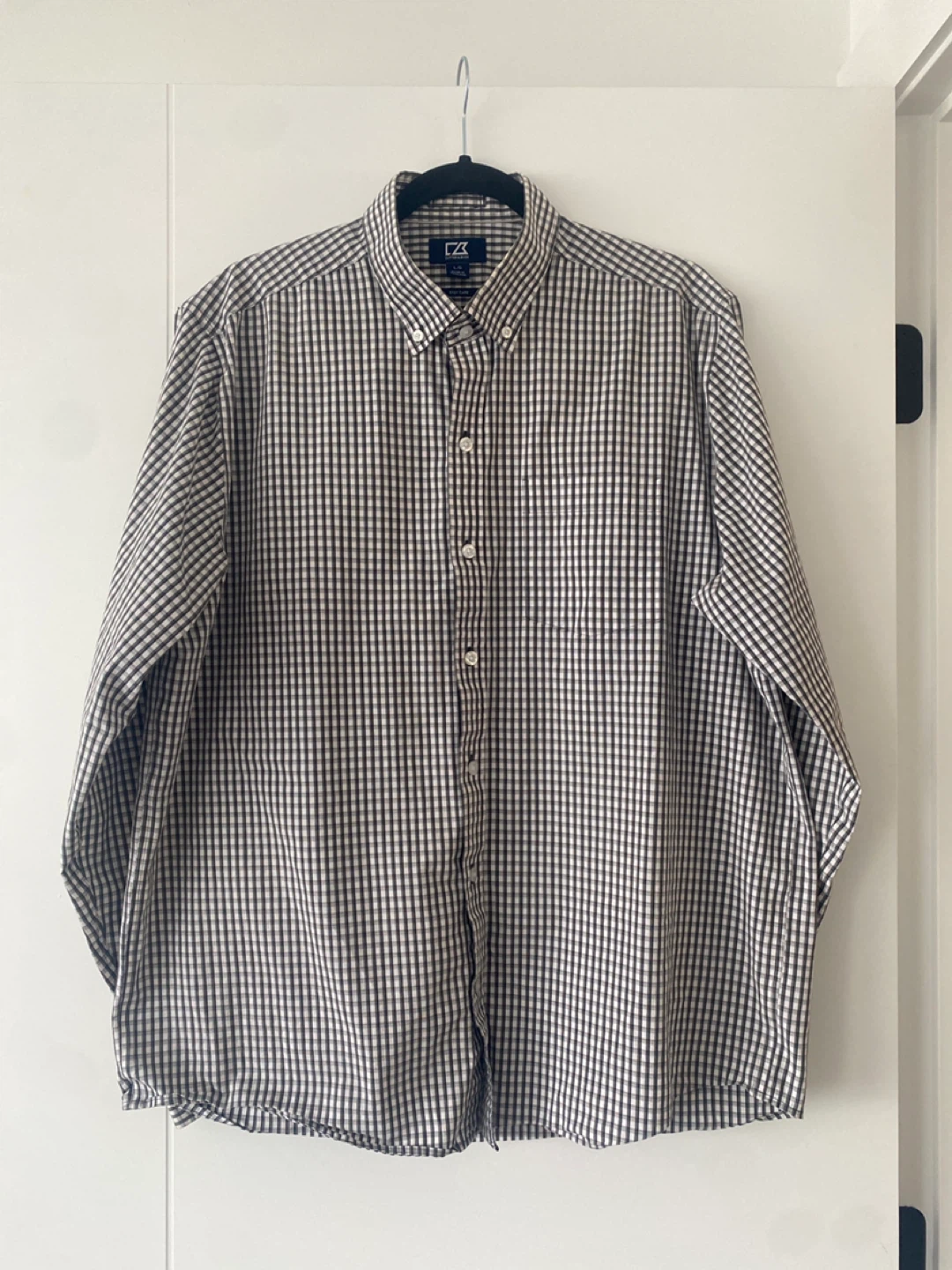 Cutter & Buck Men's Gingham Button-Up Shirt