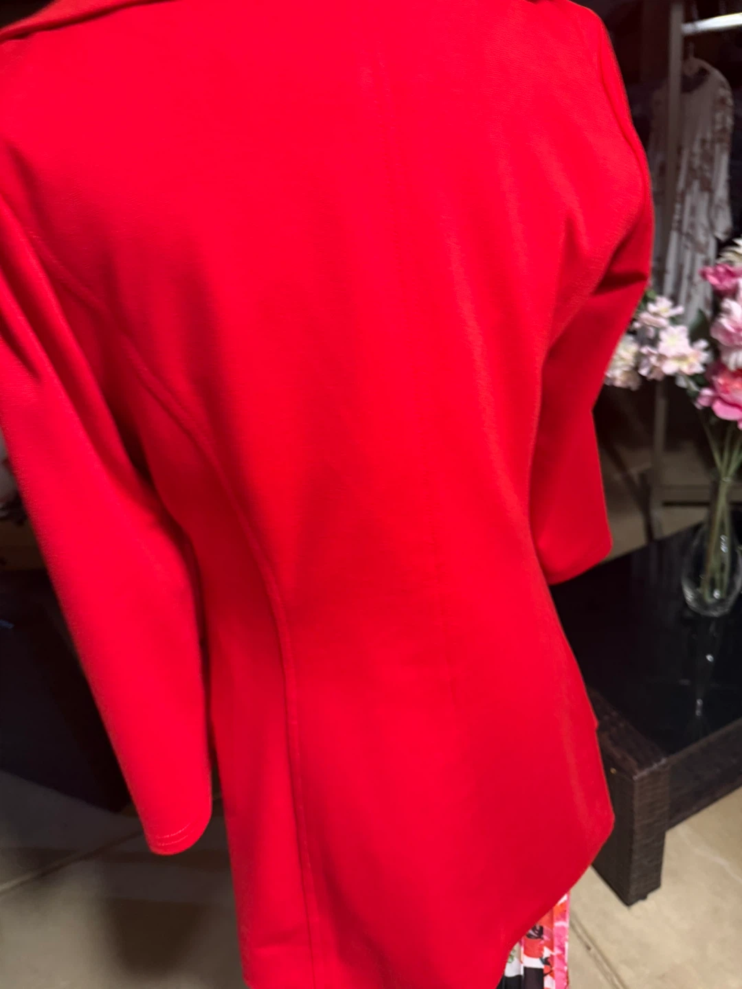 Calvin Klein Red Ruffle Front Blazer - photo 4