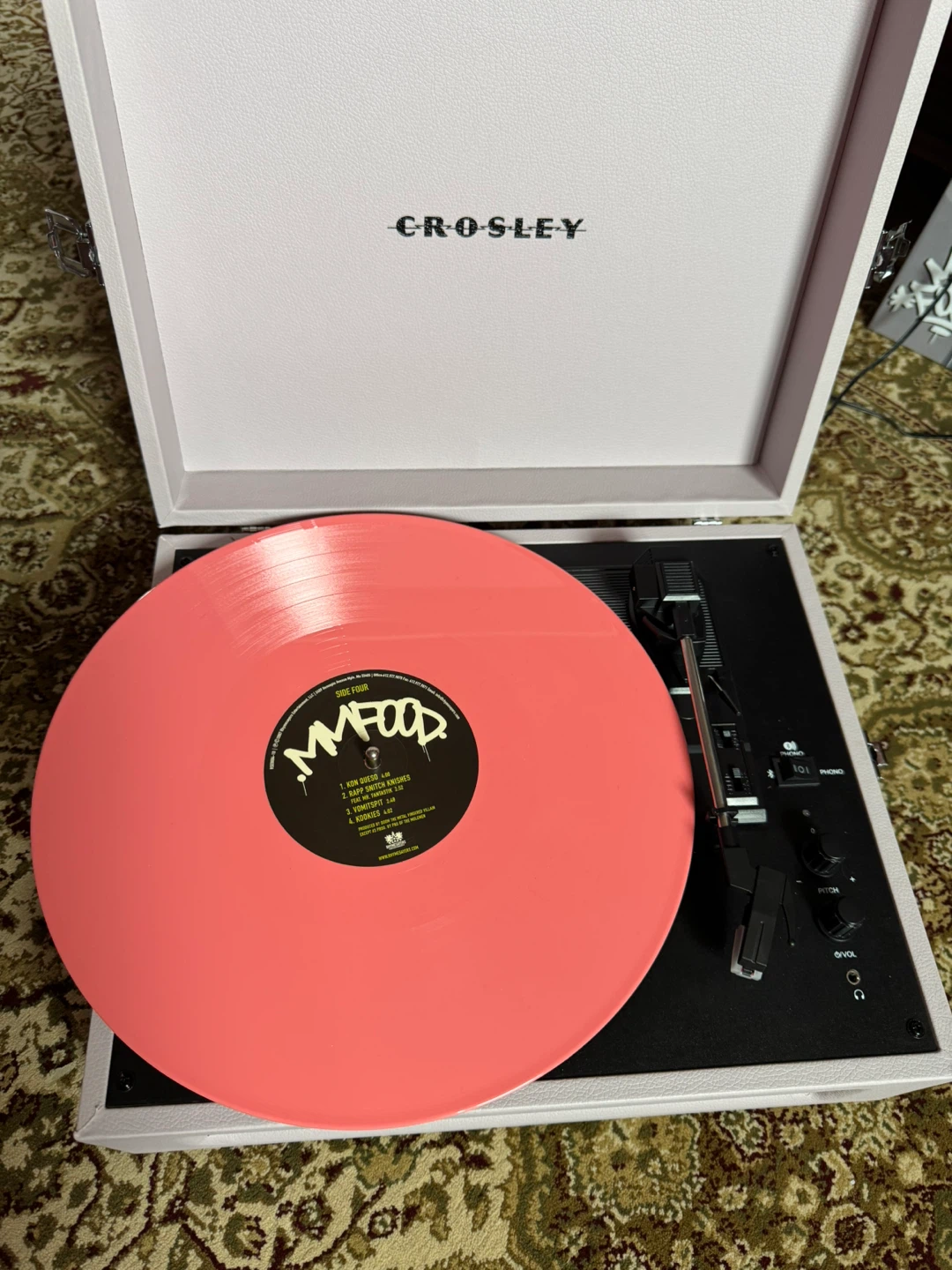 Crosley Pink Record Player with MF DOOM & Future Vinyl - photo 2