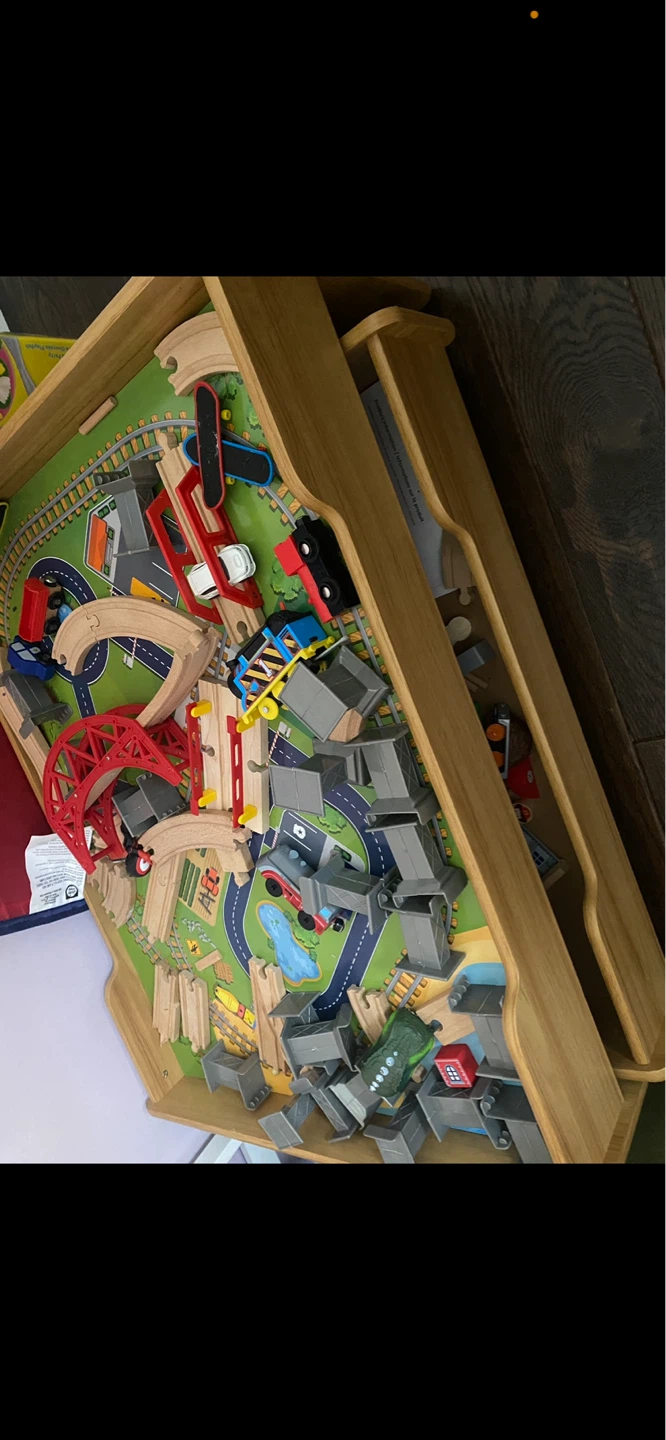 Wooden Train Set Activity Table