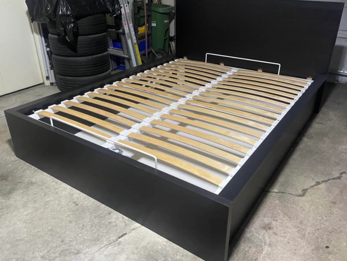Queen Black Storage Bed Frame with Lift-Up Slats