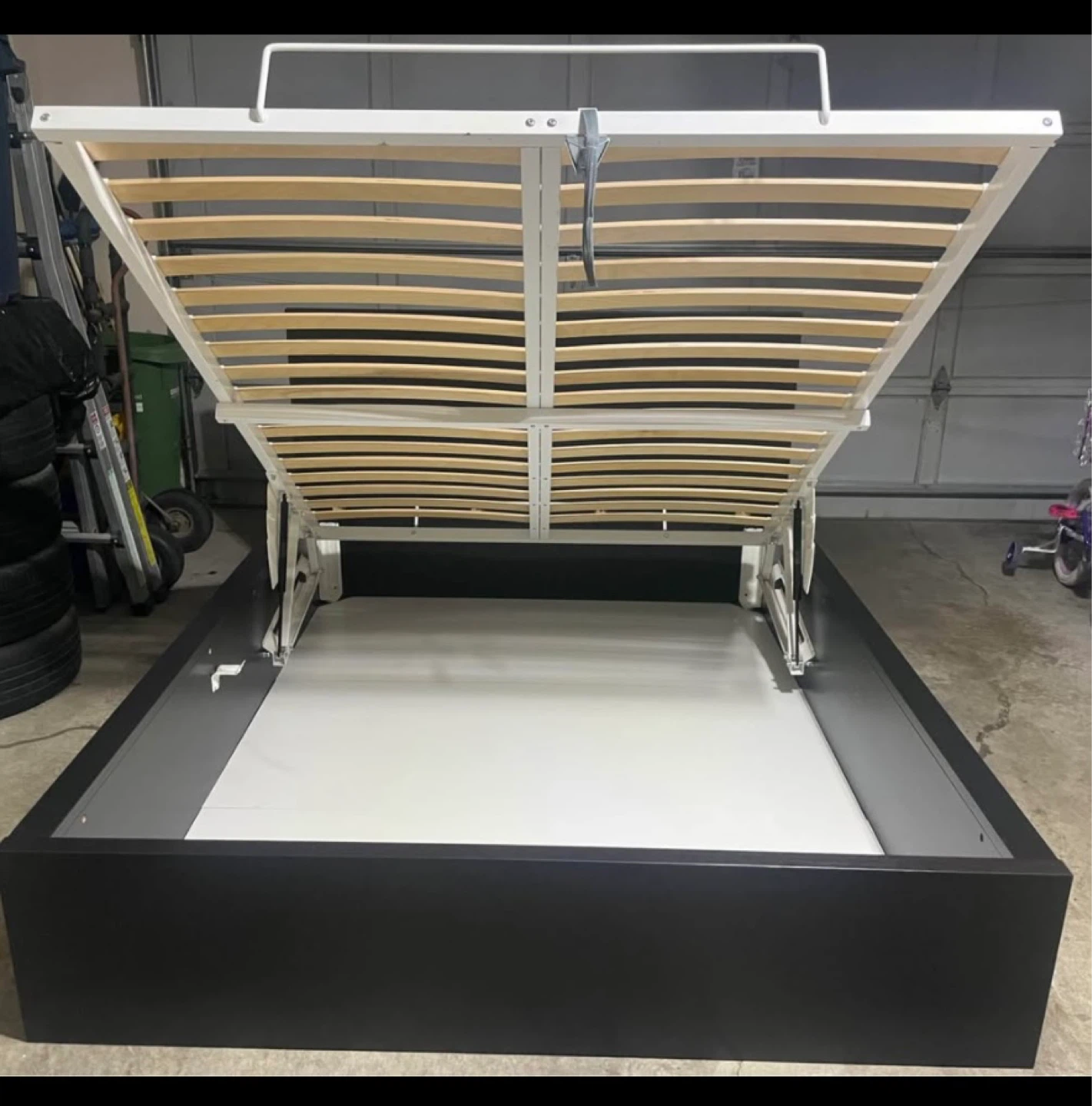 Queen Black Storage Bed Frame with Lift-Up Slats - photo 3