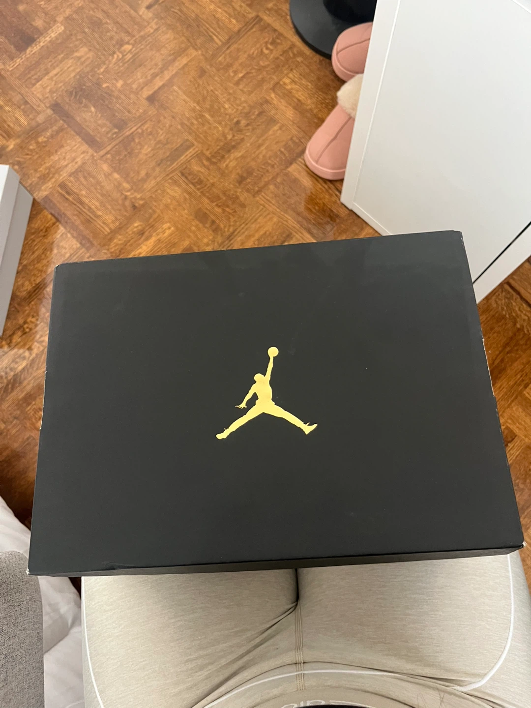 Air Jordan 1 Mid Black White Gold Sneakers - photo 2