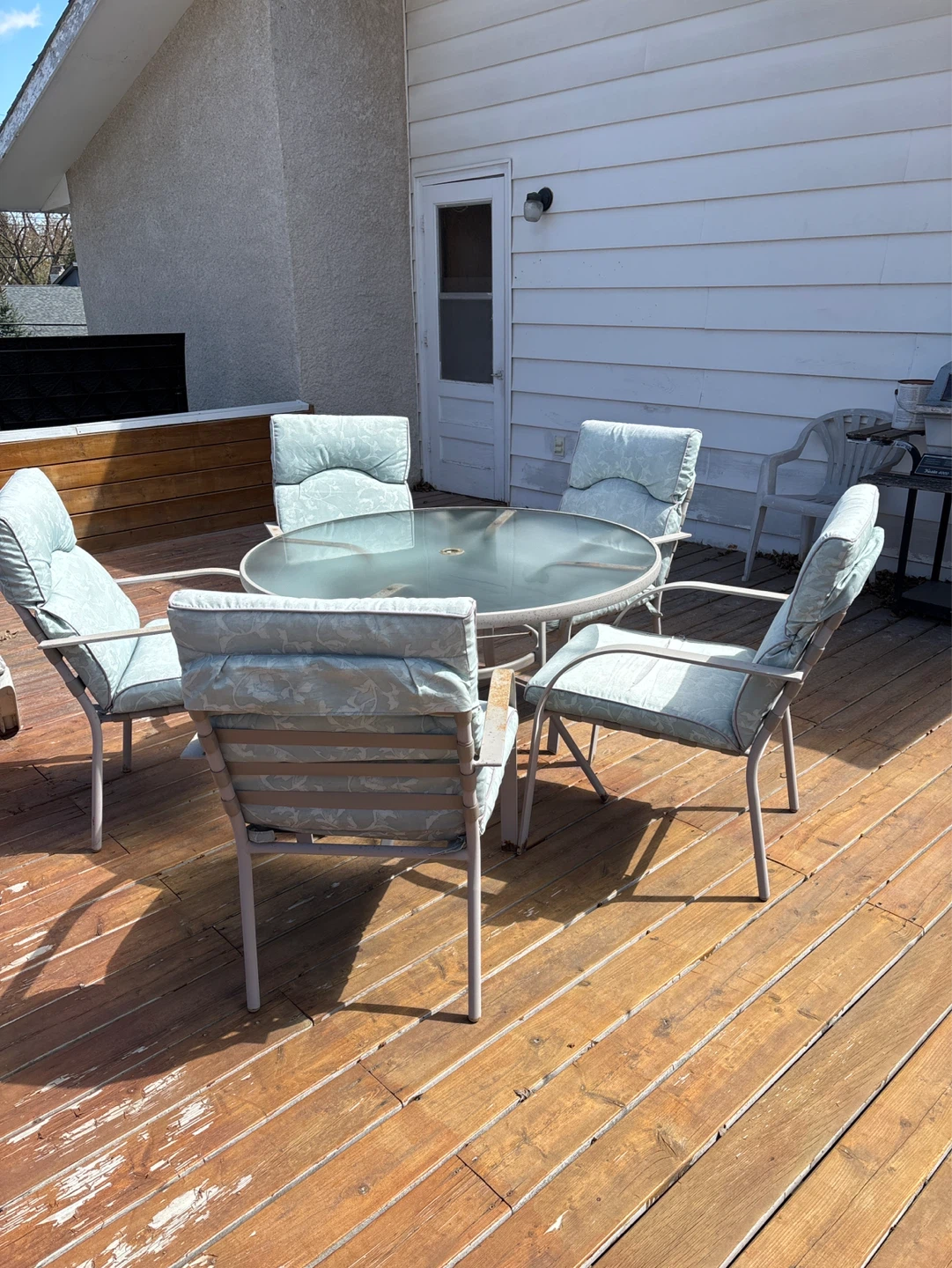 Glass Top Patio Dining Set with 5 Chairs - photo 5