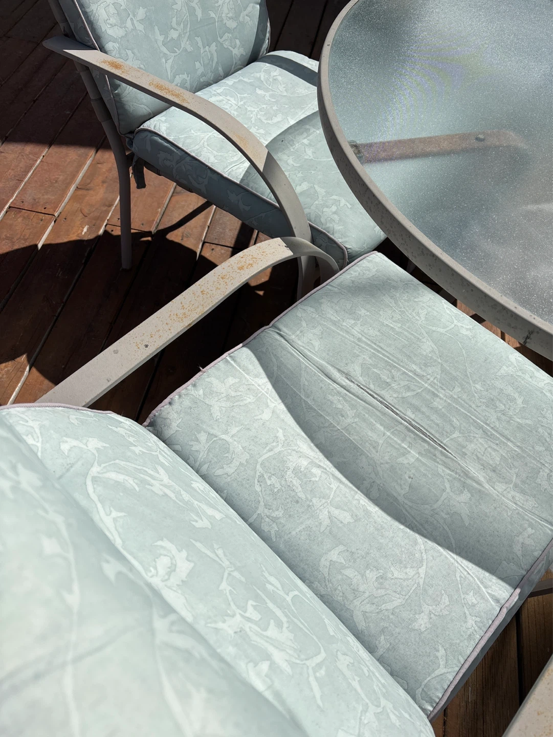 Glass Top Patio Dining Set with 5 Chairs - photo 4