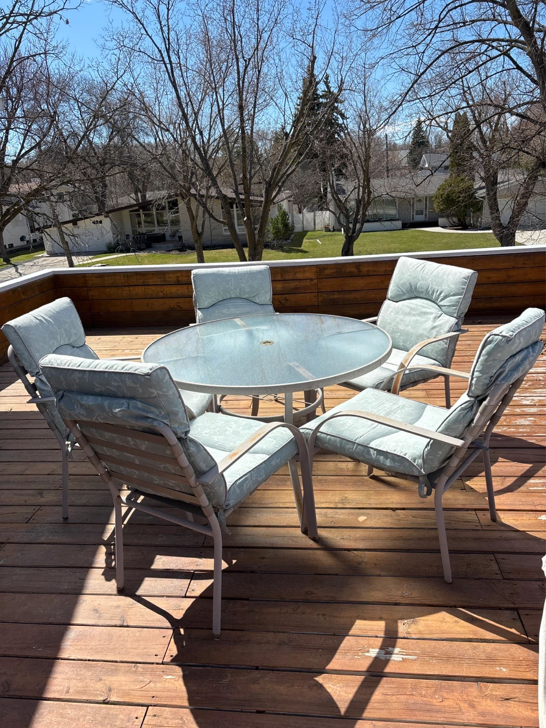 Glass Top Patio Dining Set with 5 Chairs - photo 3