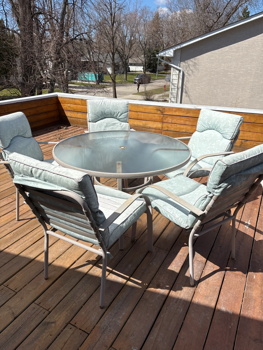 Glass Top Patio Dining Set with 5 Chairs - photo 2