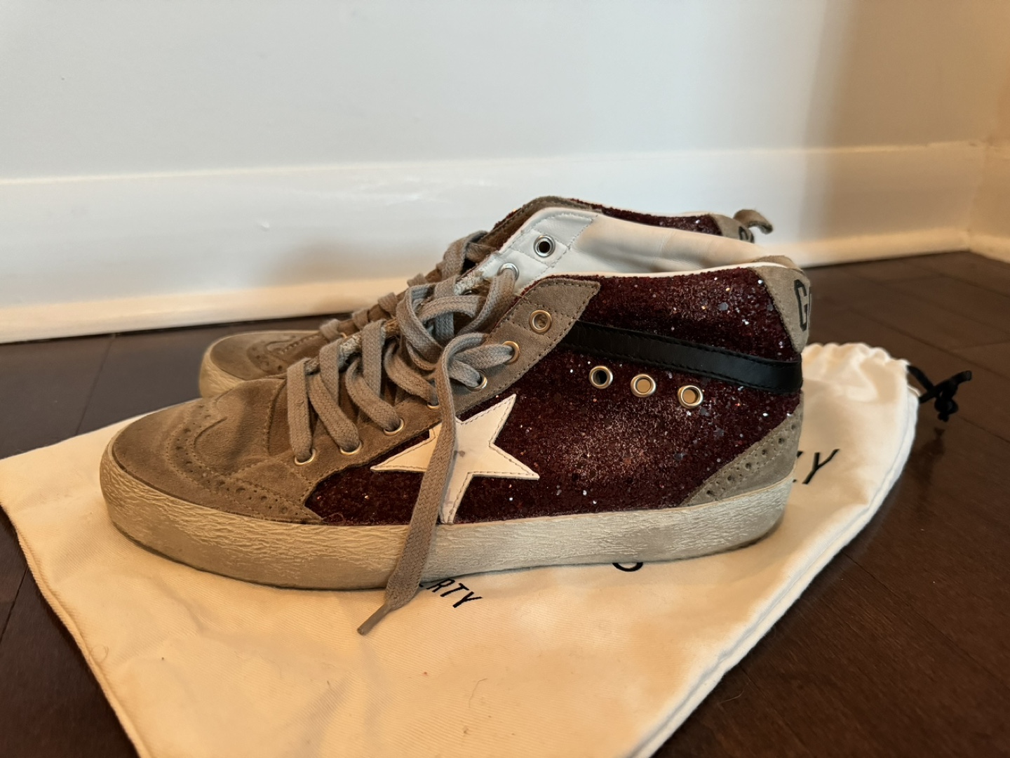 Golden Goose Mid Star Glitter Sneakers - photo 4