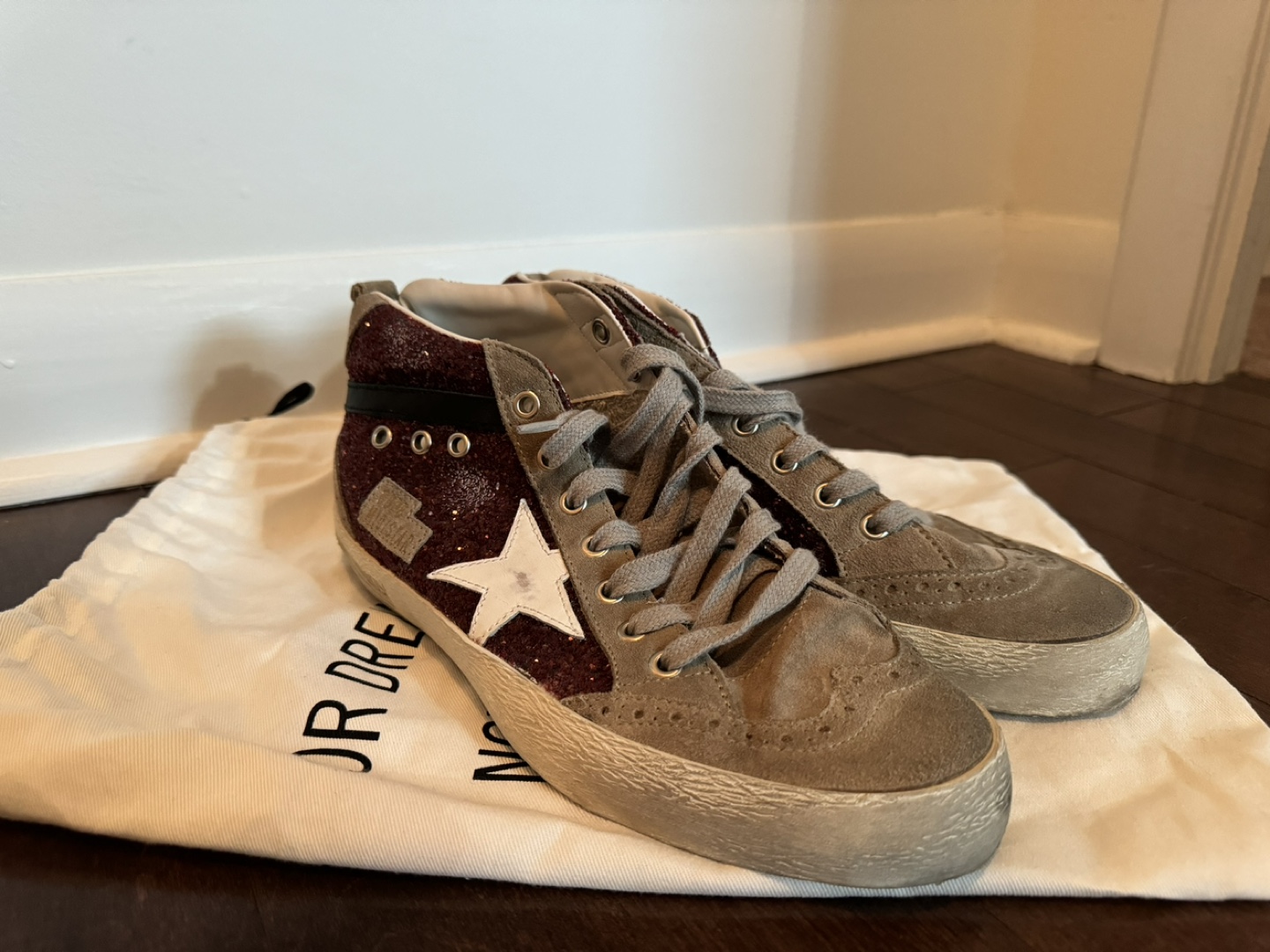 Golden Goose Mid Star Glitter Sneakers - photo 2