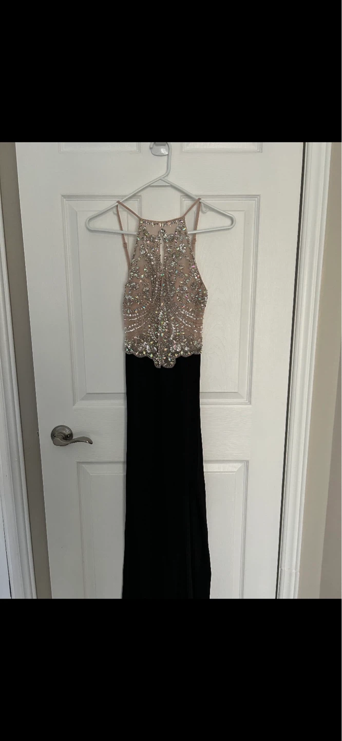 Beaded Halter Neck Formal Dress