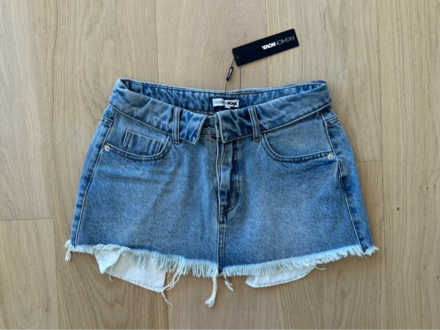 Fashion Nova Micro Denim Skirt