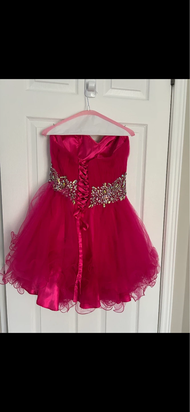 Short Pink Beaded  Dress - photo 2