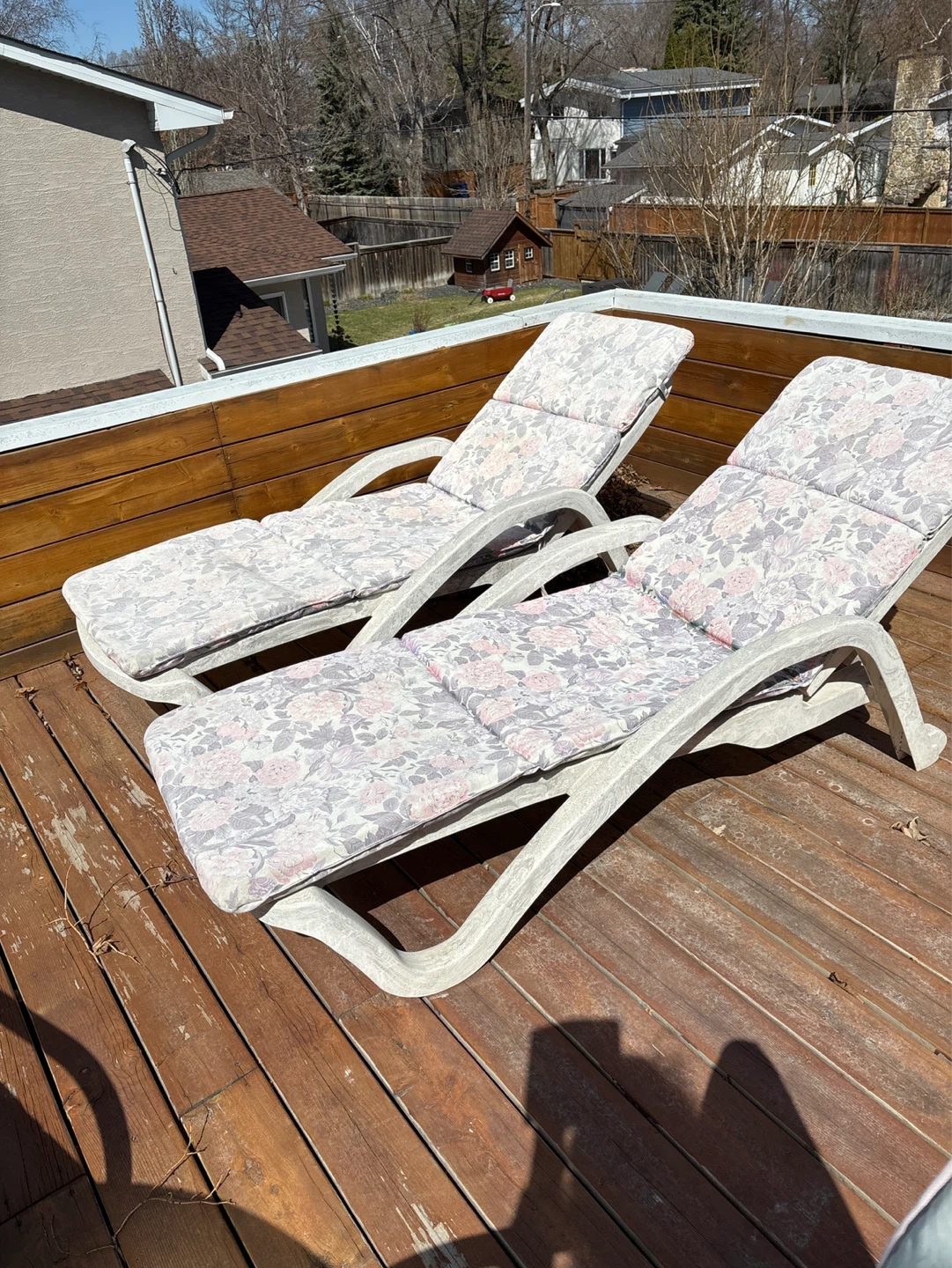 Pair of lounge chairs with cushions - photo 2