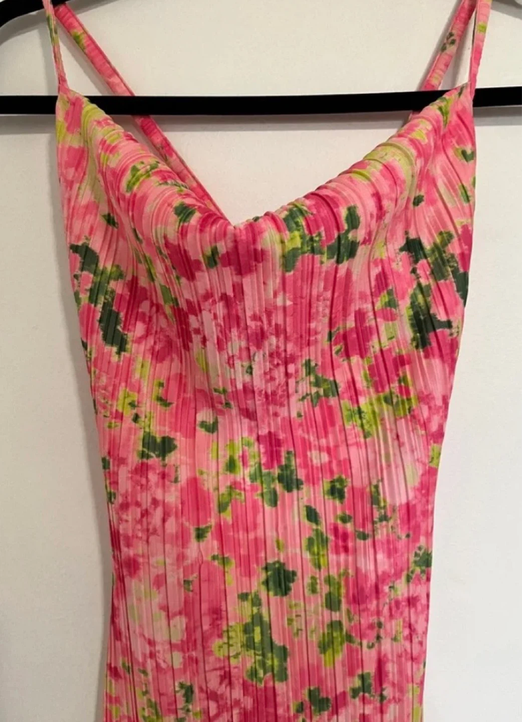 Pink floral body-con dress - Size M - photo 5