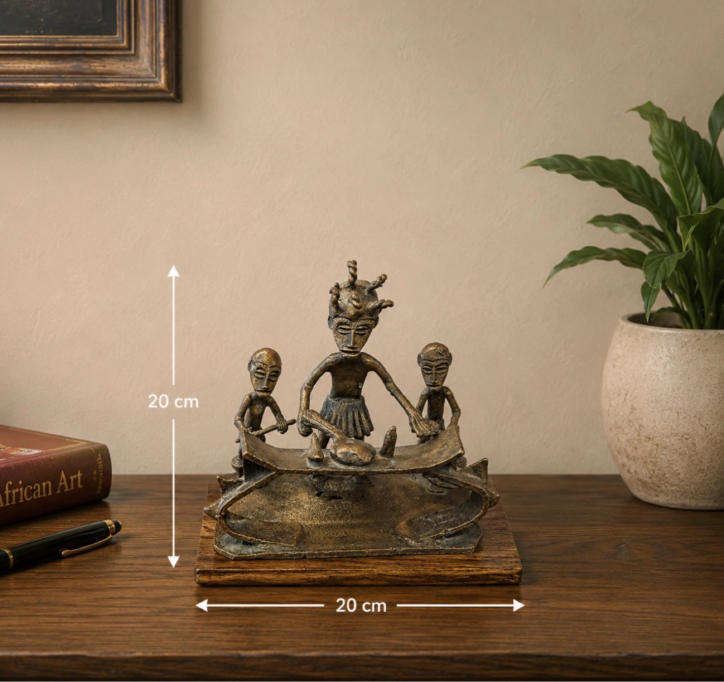 Bronze Sculpture of a Family Scene