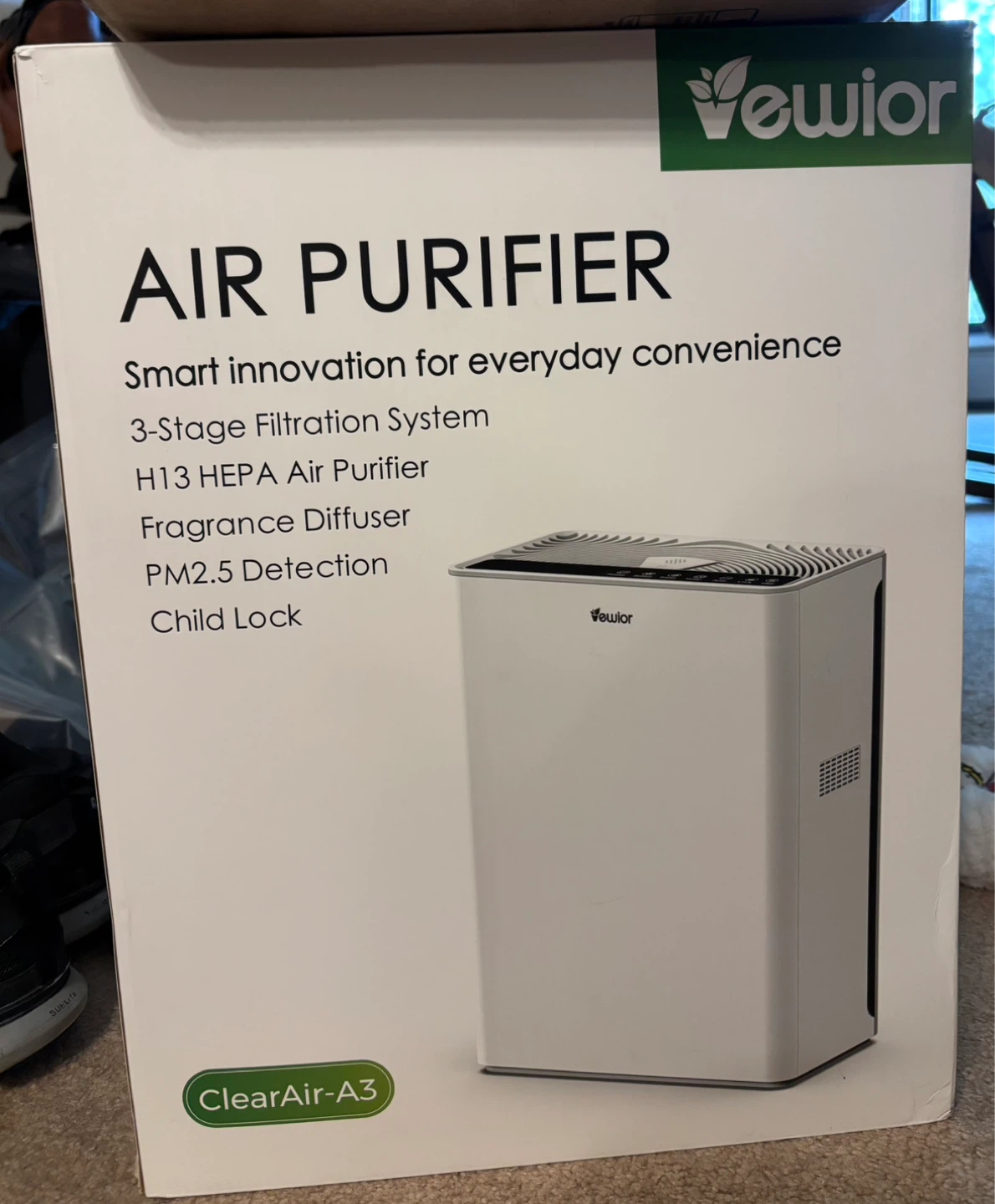 Vewior ClearAir-A3 Air Purifier with H13 HEPA Filter