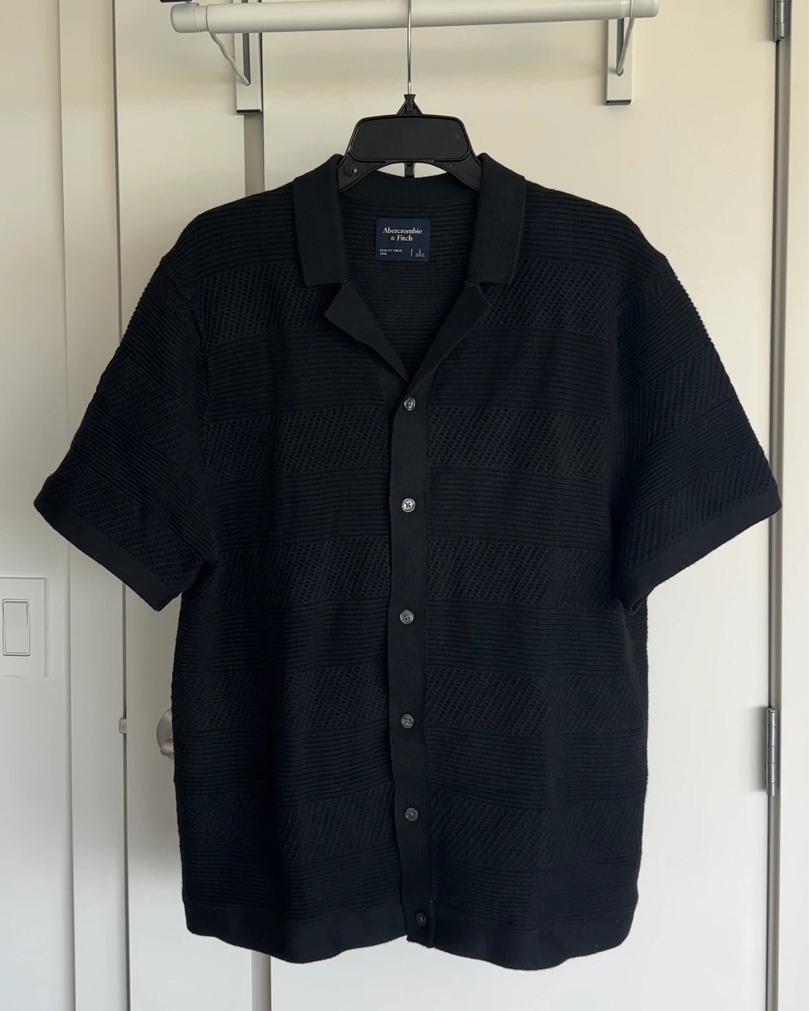 Abercrombie & Fitch Black Short Sleeve Sweater Polo - photo 2