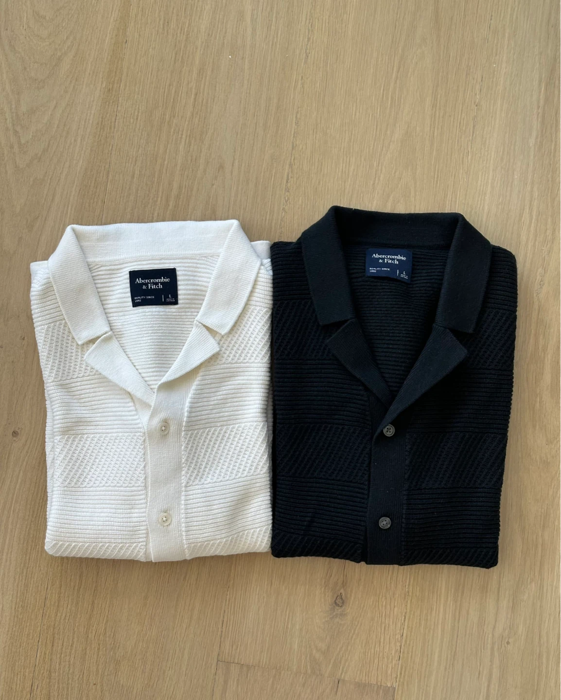 Abercrombie & Fitch Black Short Sleeve Sweater Polo
