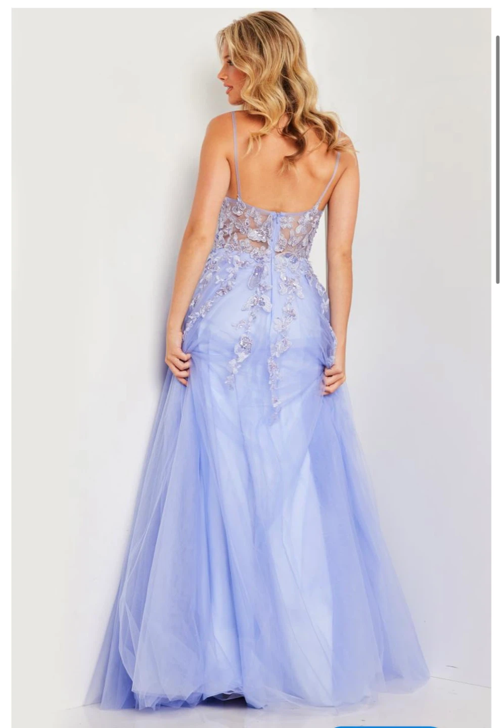 Jovani Light Purple Tulle Lace Gown - photo 3