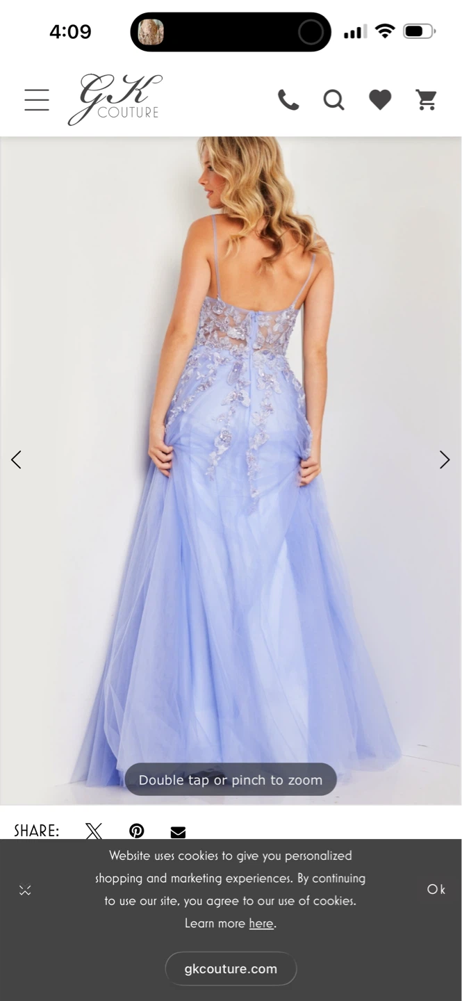 Jovani Light Purple Tulle Lace Gown - photo 5