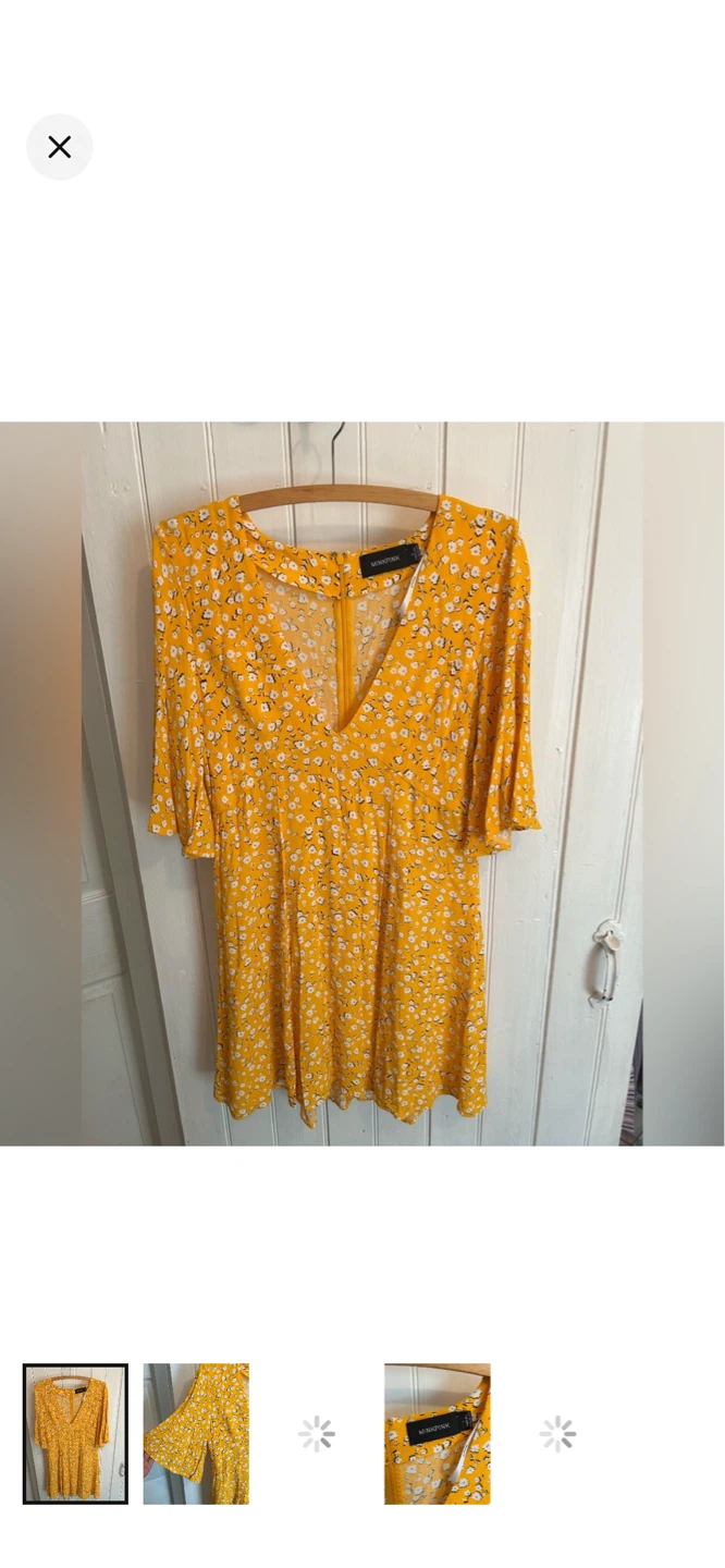 MINKPINK Yellow Floral Dress - Size L