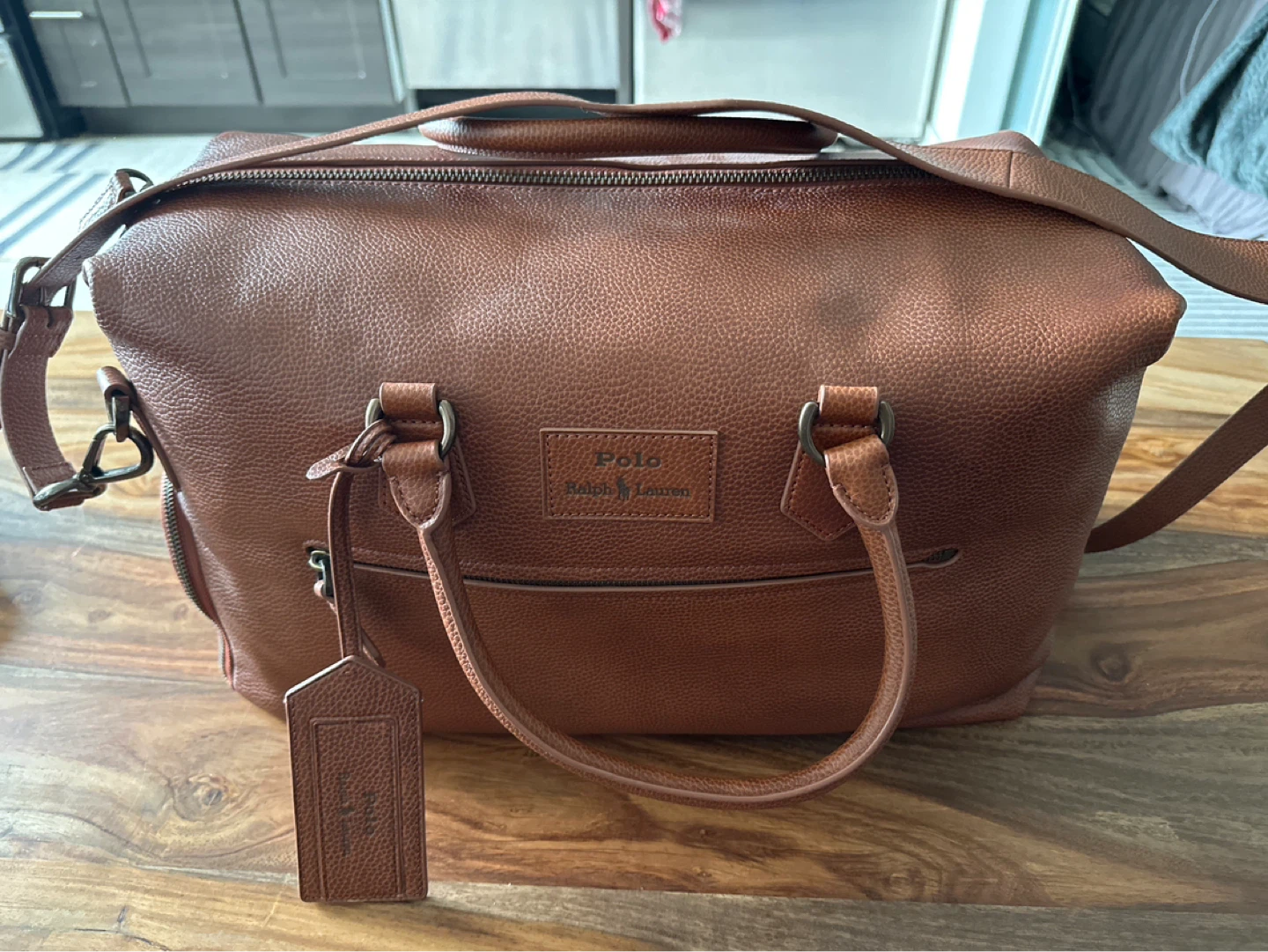 Polo Ralph Lauren Brown Leather Duffle Bag