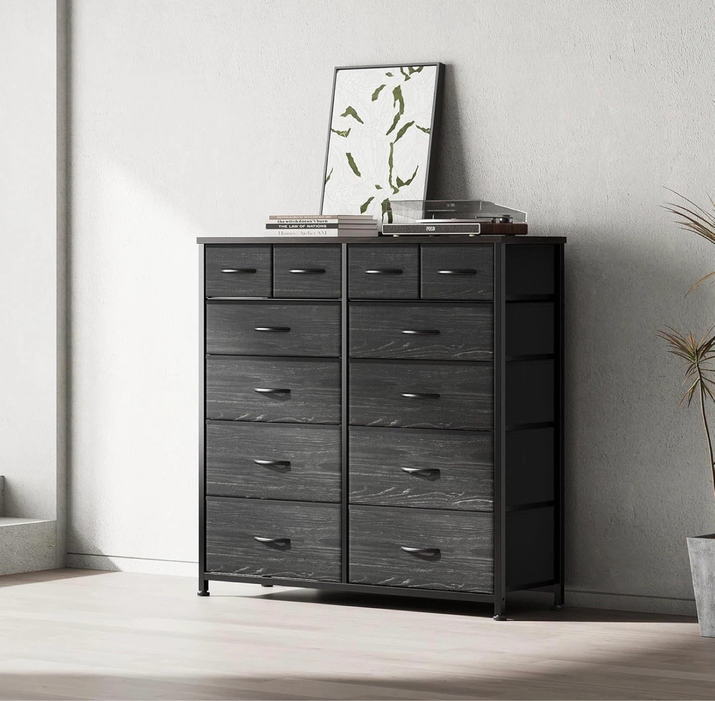 12-Drawer Dresser Storage Unit - Dark Grey - photo 2