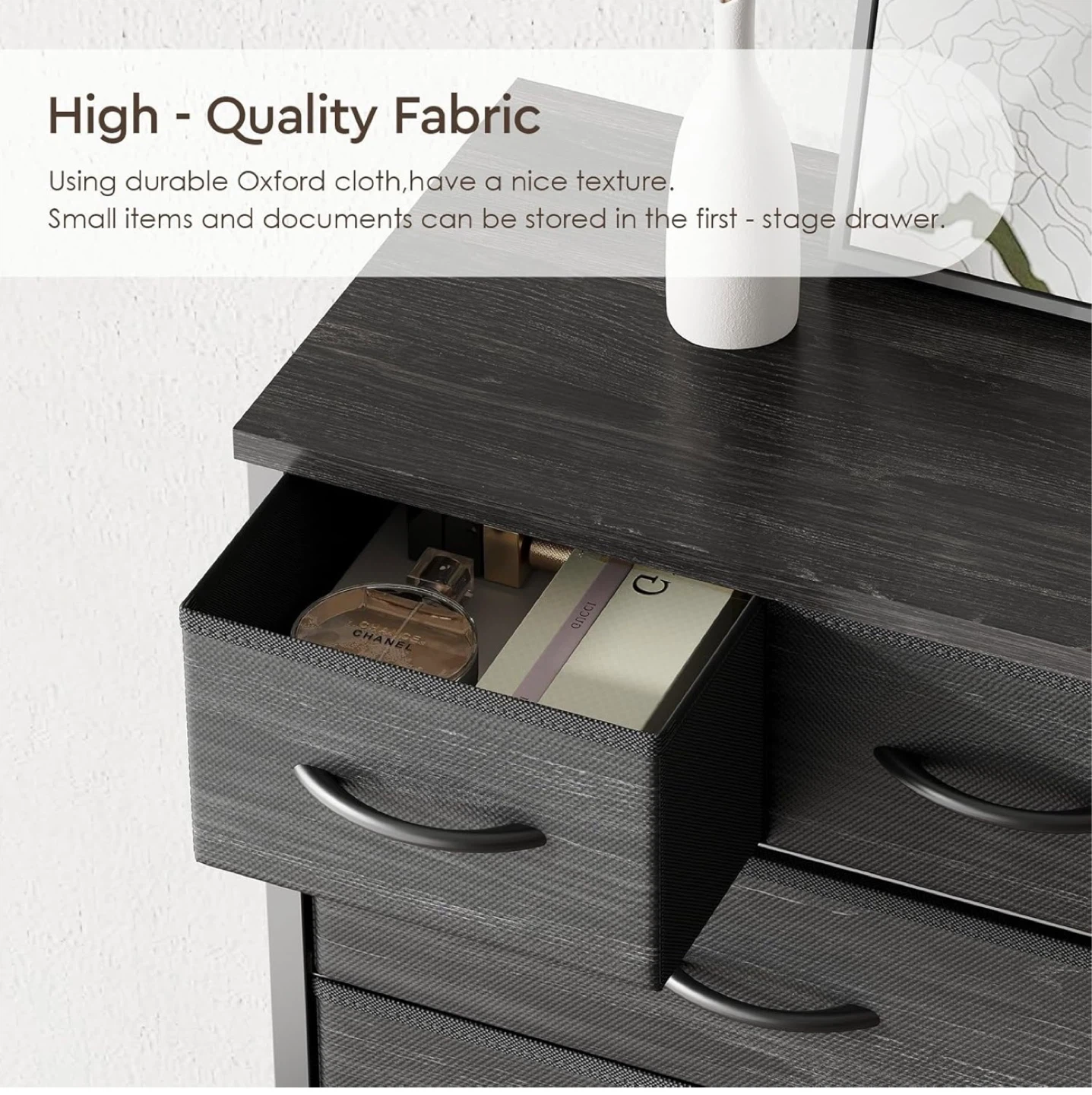 12-Drawer Dresser Storage Unit - Dark Grey - photo 3
