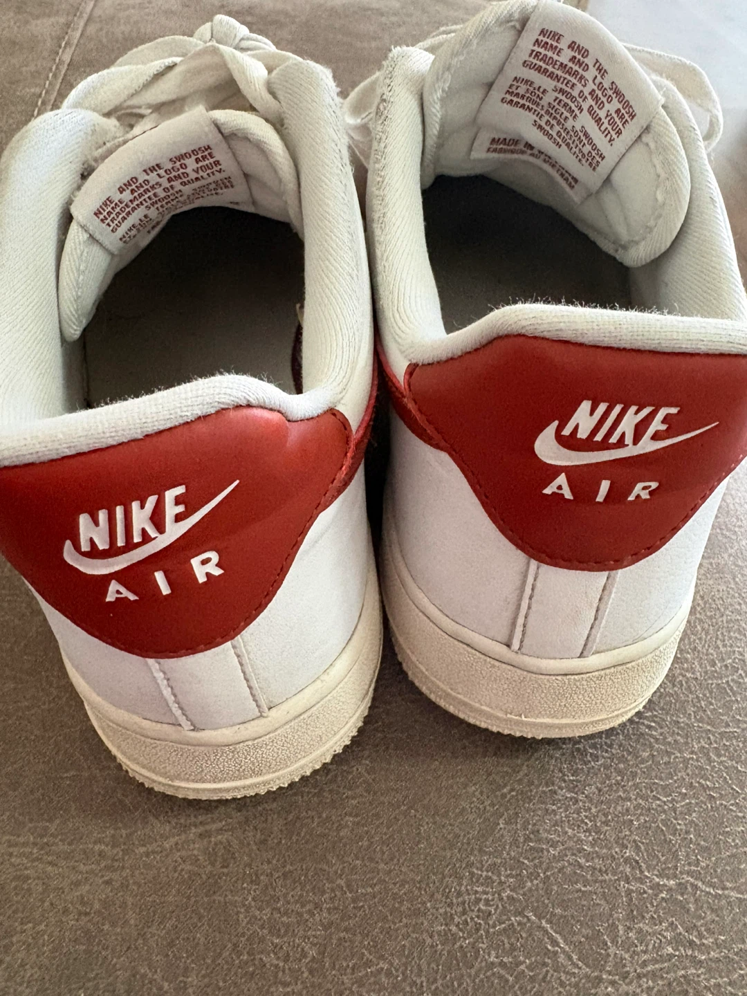 Nike Air Force 1 Low White Red Sneakers women’s US 8.5 - photo 5